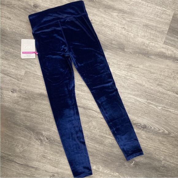 NWT Athleta Girl High Rise Chit Chat Velvet Tight Blue/Navy - Picture 4 of 12